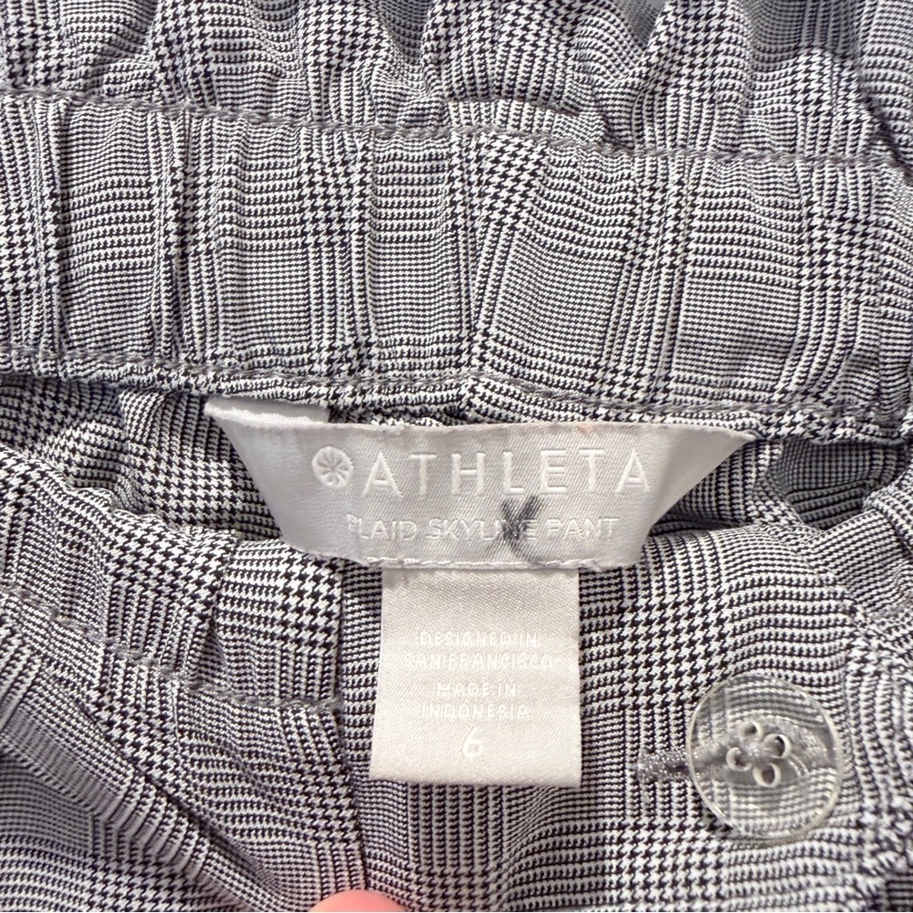 Athleta Plaid Skyline Pant 6 Paperbag Waist Old Money Quiet Luxury Workleisure - Picture 2 of 8
